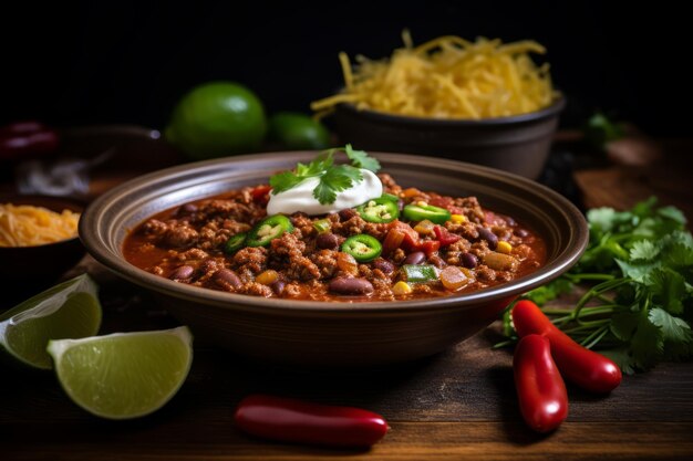 Instant Pot Chili dinner Recipe Food Photography