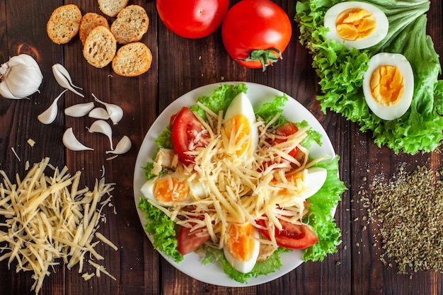 Instructies voor de bereiding van Caesarsalade