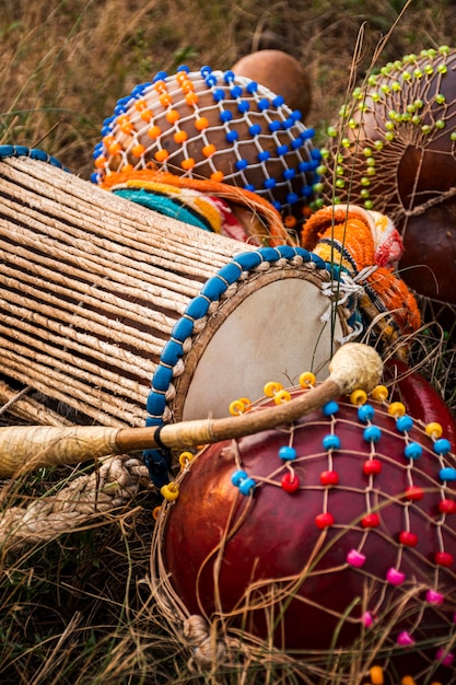 Foto strumenti per il carnevale africano