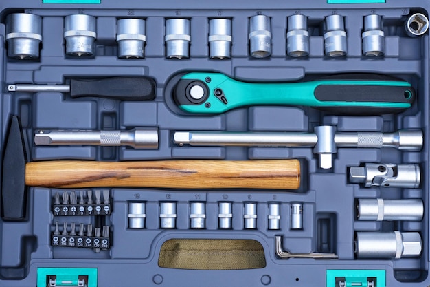 Photo instruments set of tools tool set background instruments