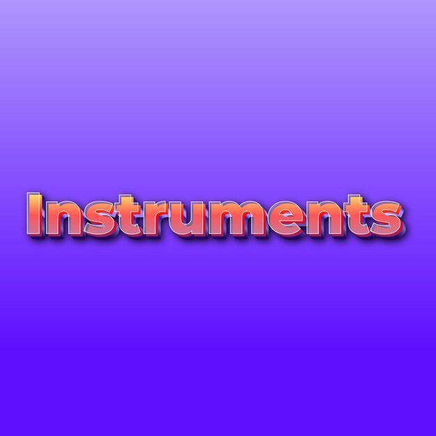 InstrumentsText effect JPG gradient purple background card photo