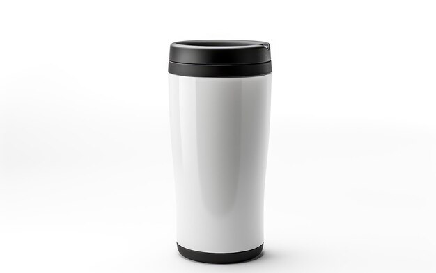 Insulated Mug for Carrying Beverages on the go Comfortably Isolated on a white Background