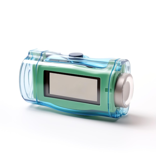 Insulin pump device isolated on white