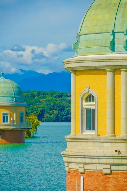 Photo intake tower of lake tama