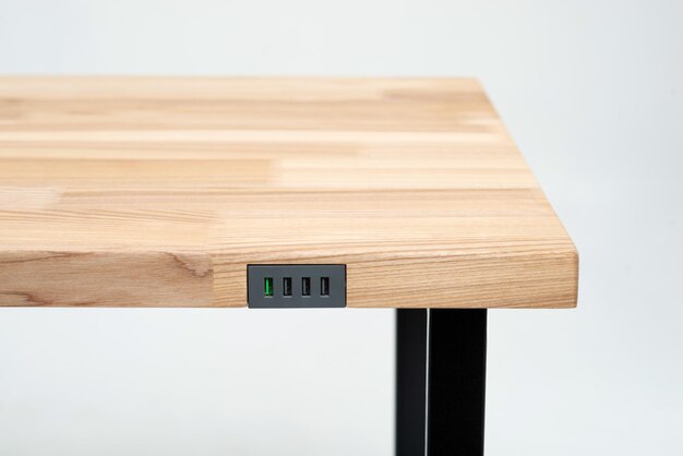 Integral usb on table