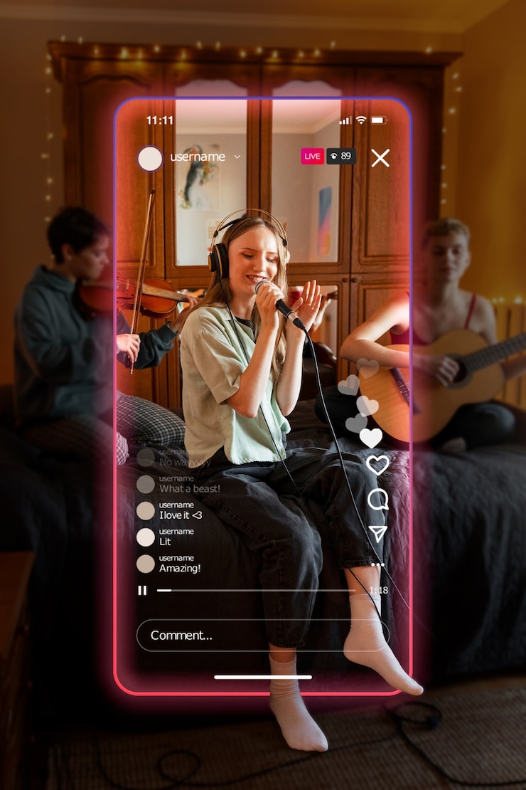 Photo integrate scene of mobile screen frame