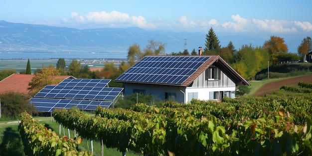 農村や住宅の景観に太陽光発電を組み込む