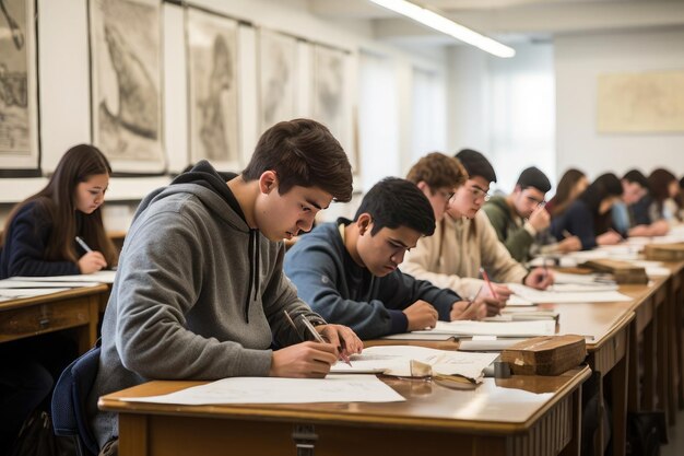 Intellectuele Odyssee Studenten aan het werk in de klas