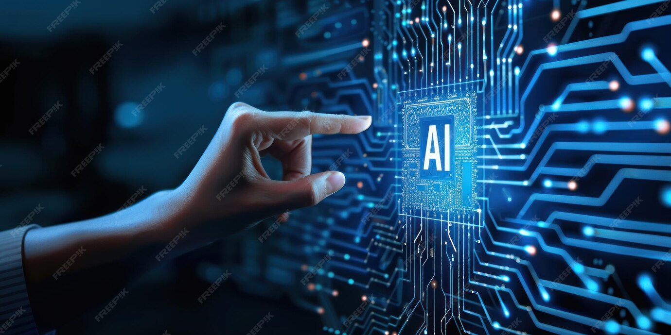 Intelligence AI circuit board in shape electronic PCB ... Circuit Diagram