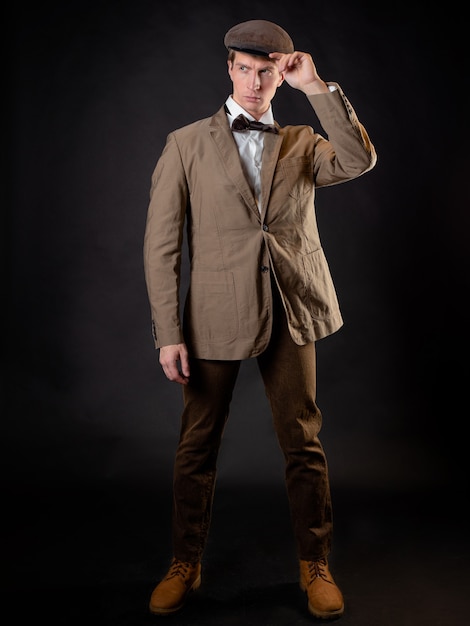 An intelligent gentleman in the victorian style vintage retro