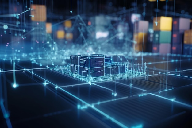 Intelligent Logistics AIPowered Supply Chain Management Illustration