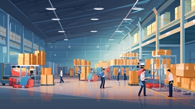 Intelligent warehouse management system incorporating cuttingedge internet of things technology for package picking and delivery as well as Generative AI