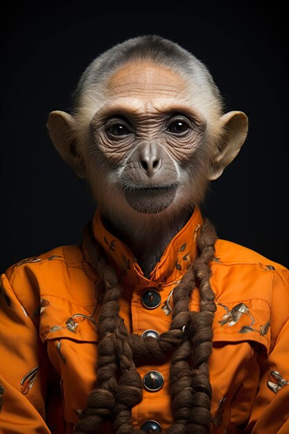 intelligente primaten HD 8K behang Stock Fotografische afbeelding