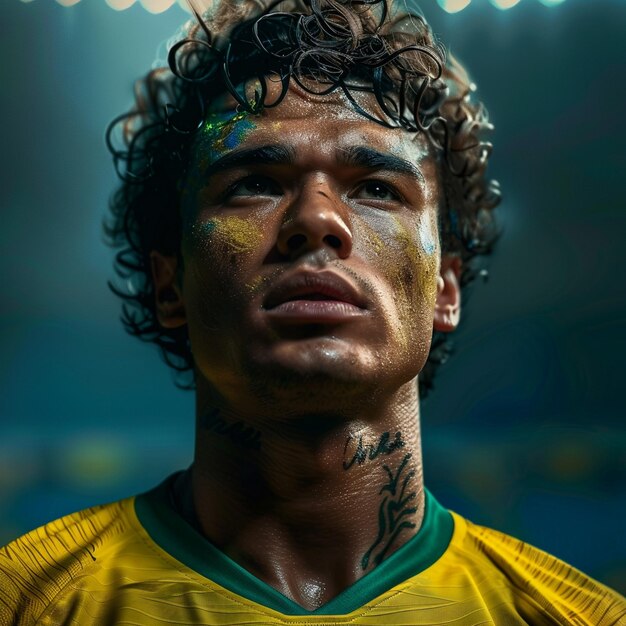 写真 ブラジルのサッカー選手のスポーツイメージに注目