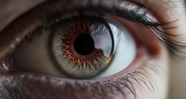 Intense gaze of a human eye