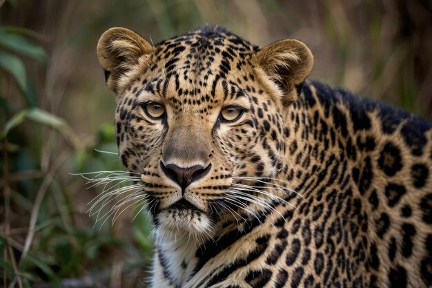 Intense Gaze of a Wild Leopard