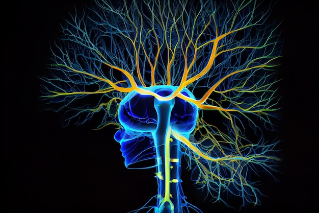 Intense Glowing Colorful Nerves