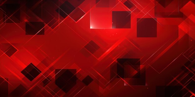 Photo intense red backdrop with a symphony of geometric patterns and layers ai generative