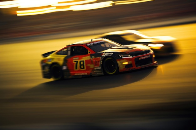 Photo intense speed in sprint cup