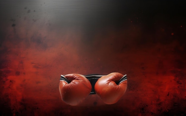 Intense Struggle Wide Boxing Glove Poster Generative AI