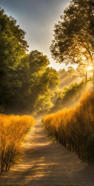 Intense summer greenery in nature