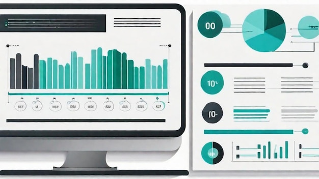 Foto interactieve infographics voor het visualiseren van gegevens