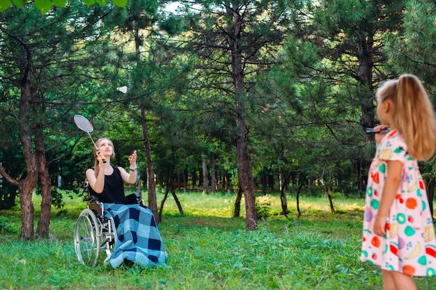 Interaction of a healthy person with a disabled person