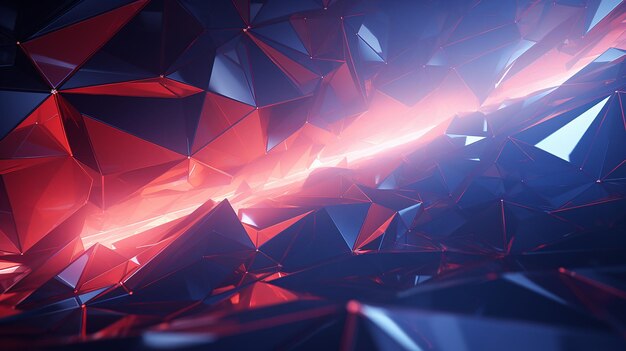 Interactive 3d abstract tech backgrounds creating low poly plexus in arvr
