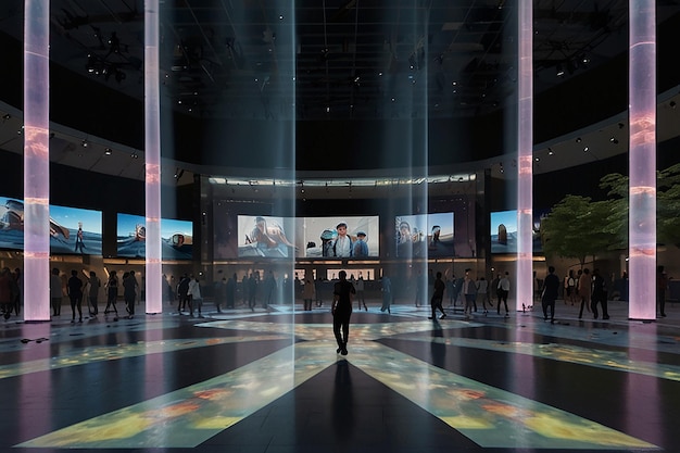 Interactive Central Plaza Cityscape Holograms