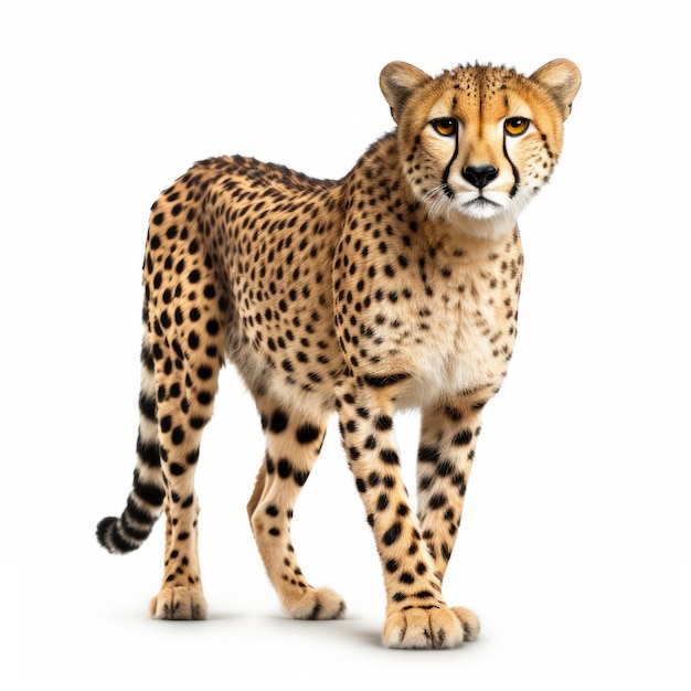 Interactive Cheetah Exhibit High Quality Ultra Hd On White Background
