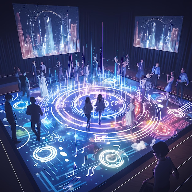 Interactive Cityscape Floor Experience