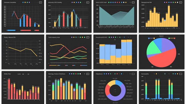 Photo interactive data representation charts