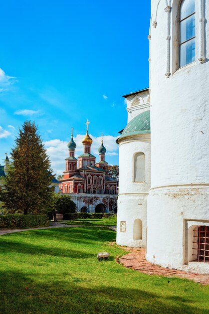 Intercession gate church in novodevichy convent in moscow in russia