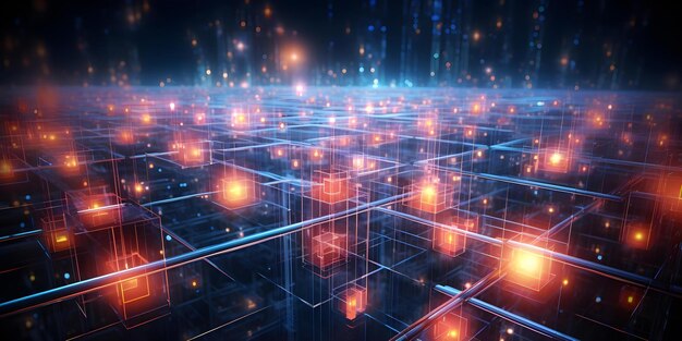 interconnected quantum computing cyber cells in a global network an abstract tech setting concept quantum computing cyber cells global network abstract tech setting interconnected systems