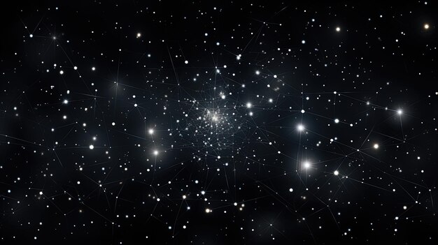 Photo interconnected stars in a constellation pattern evoking a sense of wonder and mystery