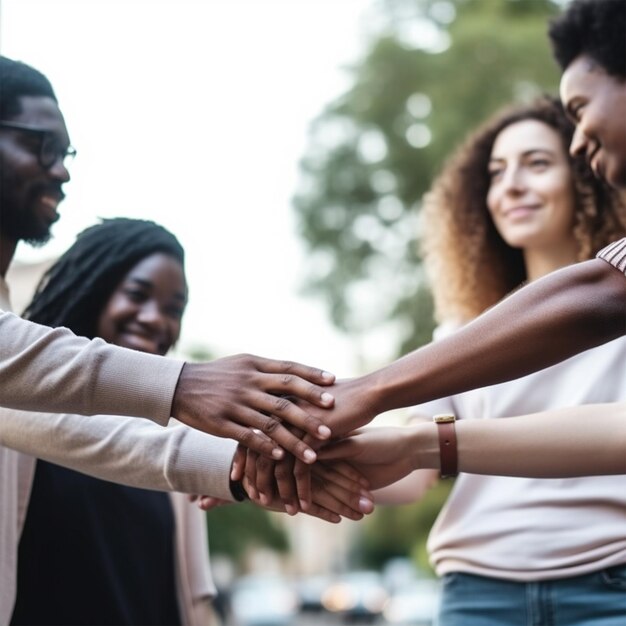 Intercultural Handshake Outdoor