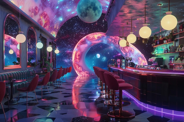 Interdimensional cafe where patrons share stories