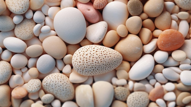 Photo interesting coral pebble pattern