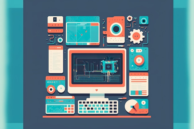 Interface Designer flat illustration