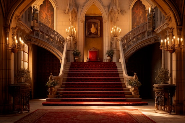 interieur kamer middeleeuwse fantasie kasteel