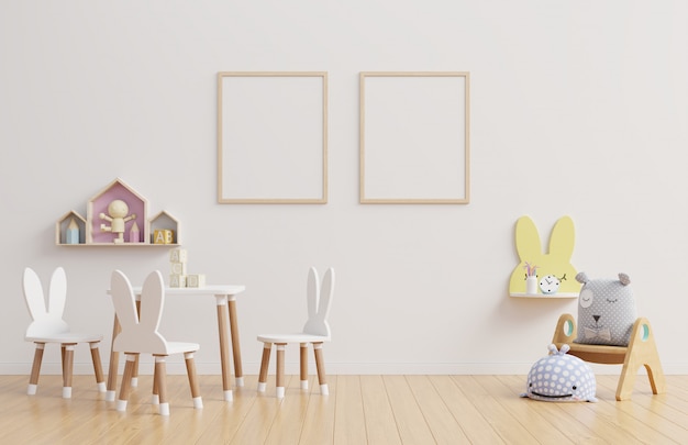 Interieur, kinderkamer, wandframe.