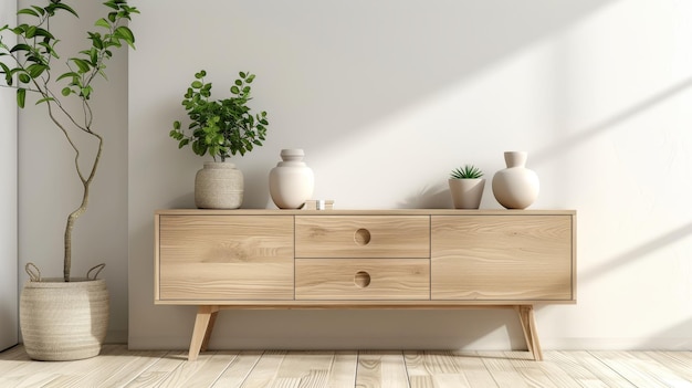 Interieur met houten zijkant