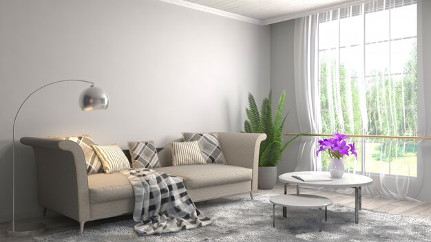 Interieur met sofa