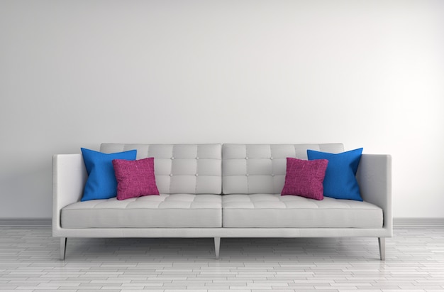 Interieur met witte sofa