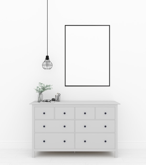 Interieur mockup - verticaal frame