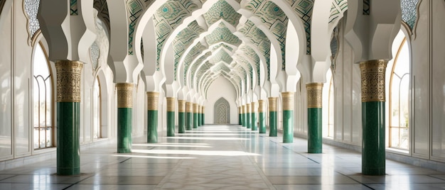 Interieur van de Hassan II-moskee in Casablanca Marokko