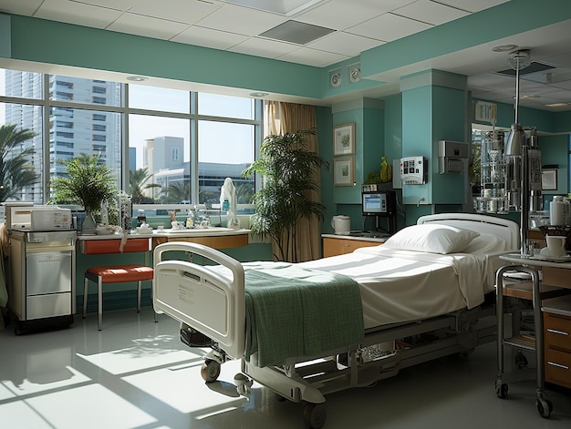 interieur van de kamers van een modern ziekenhuis Generatieve AI