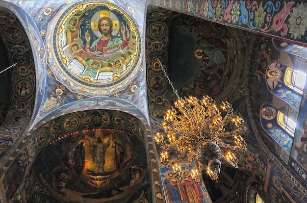 Interieur van de kathedraal van de Verlosser op het Bloed in Sint-Petersburg