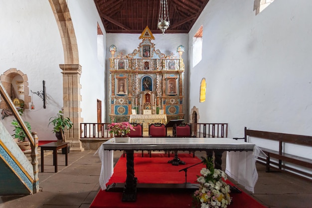 interieur van de kerk van Tuineje in Fuerteventura