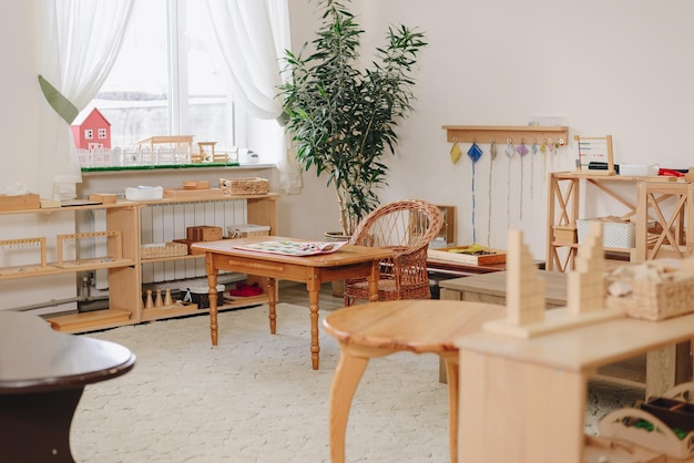 Interieur van de kinderkamer 39 voor Montessorilessen Hoge kwaliteit foto